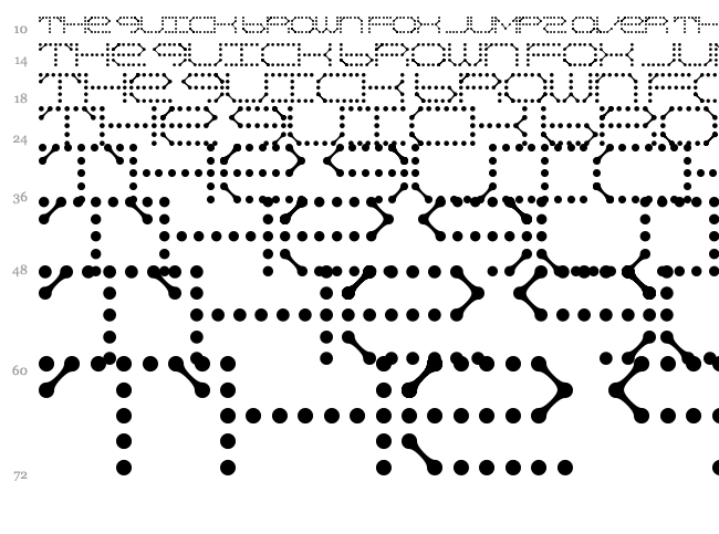 QZ Teletype font waterfall